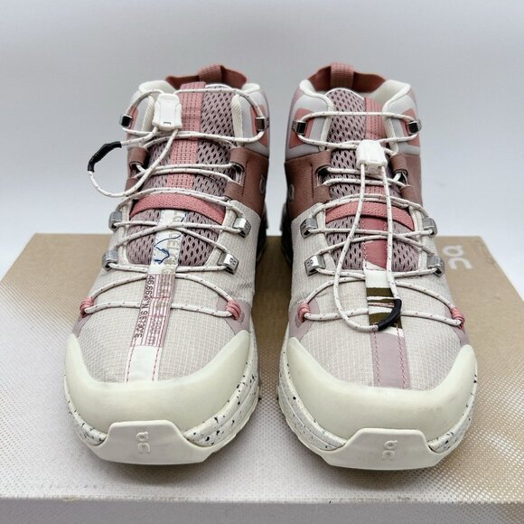 On Cloudtrax Hiking Boot Sneaker Running Shoe Pink Rose/Ivory Womens US 8 - Picture 4 of 12